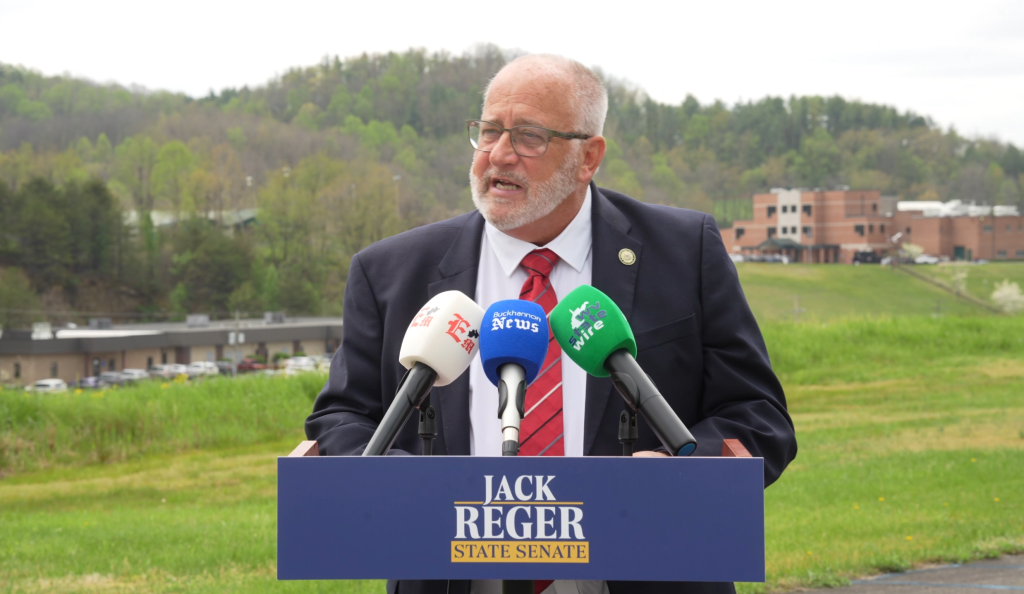 Reger Criticizes PEIA Insurance Costs for State Workers During Flatwoods Campaign Stop